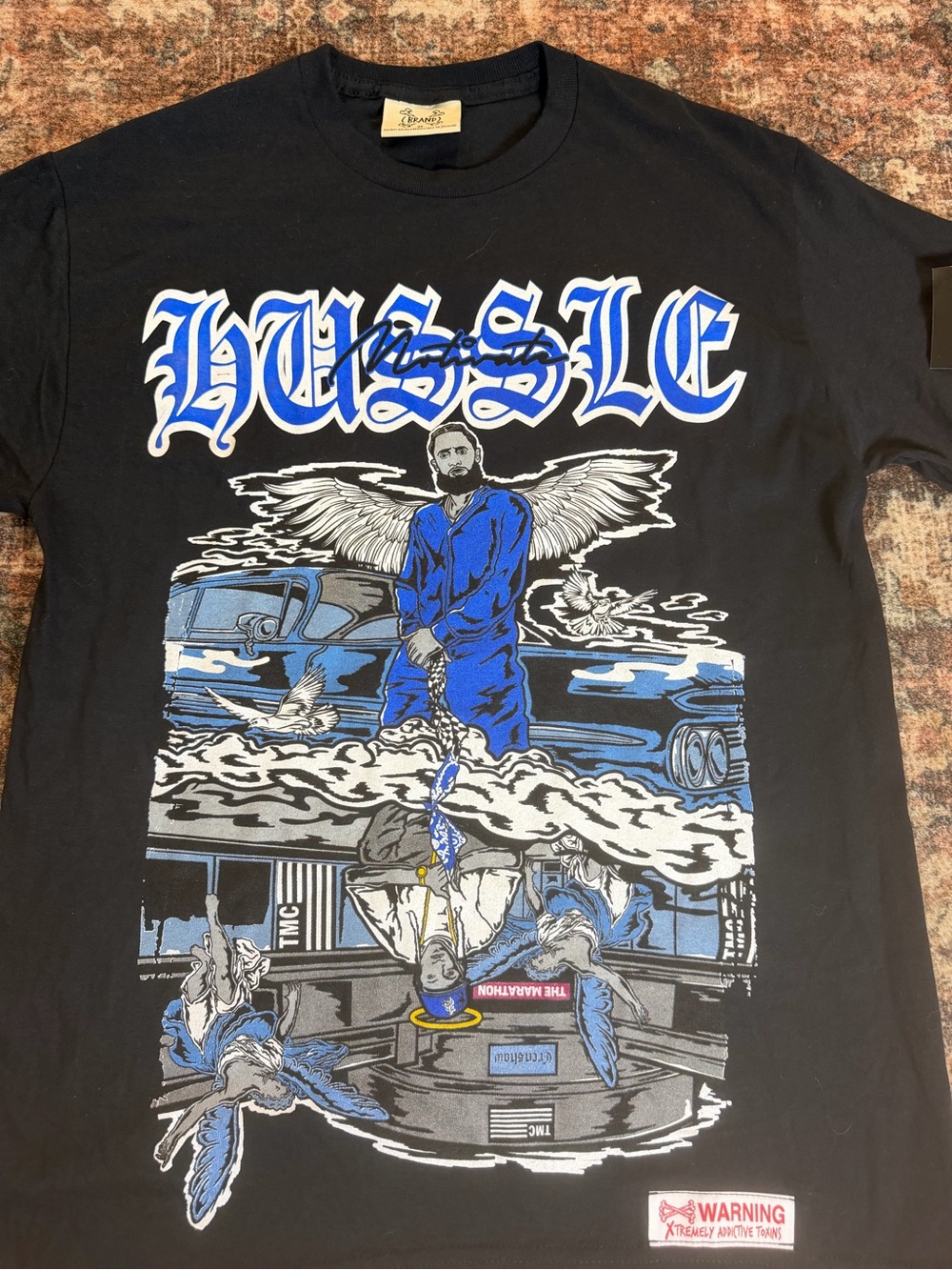 New with tags Nipsey Hustle Graphic Tee - Black & Blue
